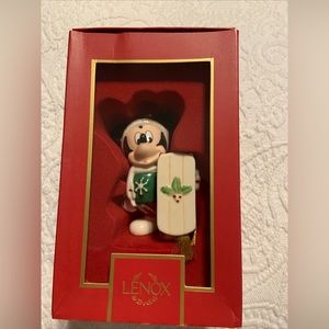 Lenox Disney Mickey Mouse let it snow Christmas ornament